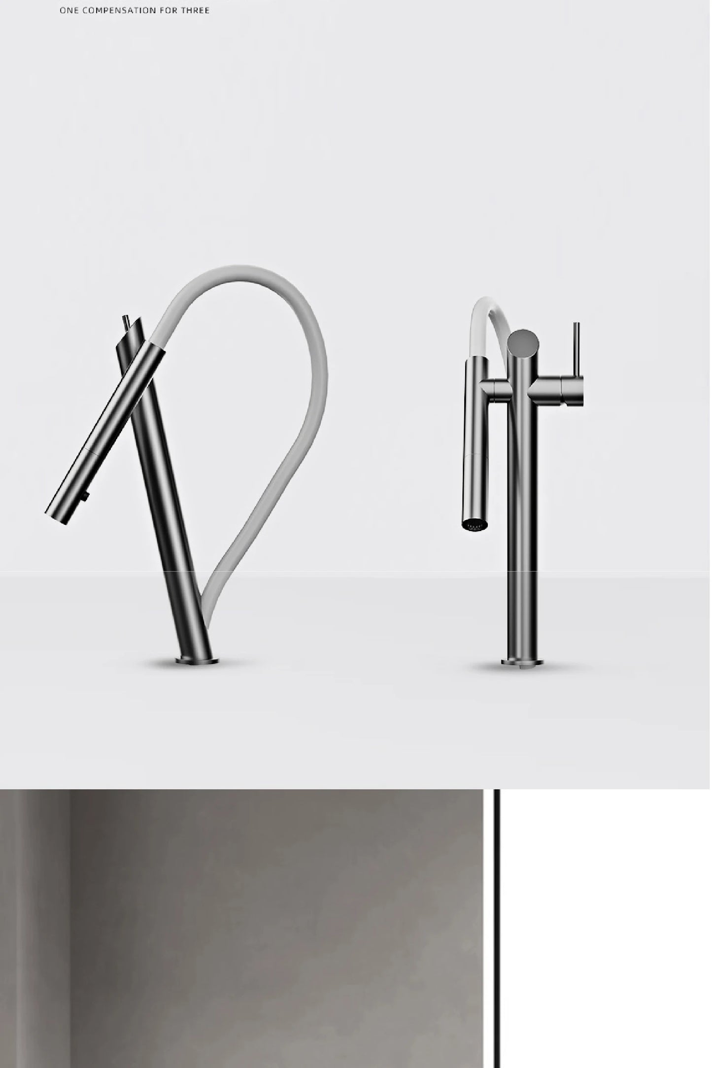 Luxury brass kitchen faucet with pull-out design