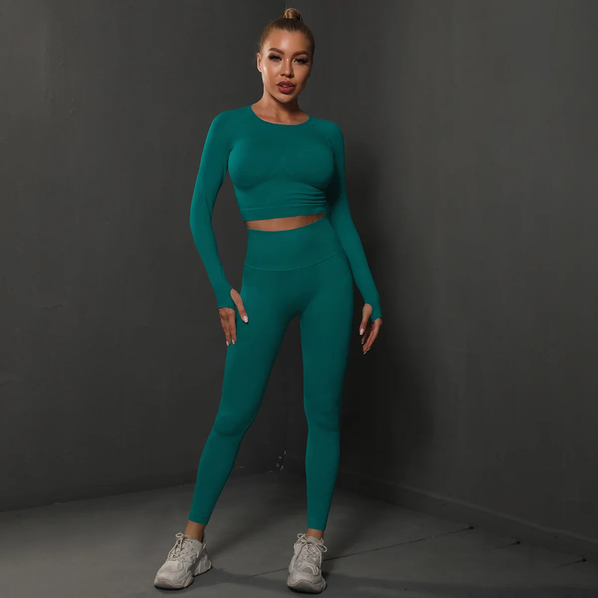 Women Sets 2PCS Energy Seamless Gym Tracksuits Tights Set