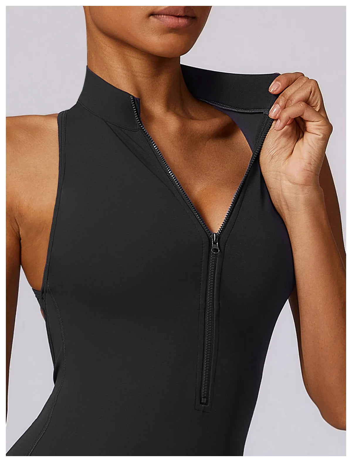 Zipper Yoga Jumpsuit Fitness Sports