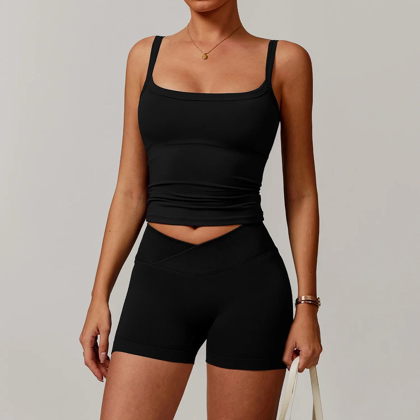2 Pieces Yoga Suit Sports Set Women Athletic Wear Gym