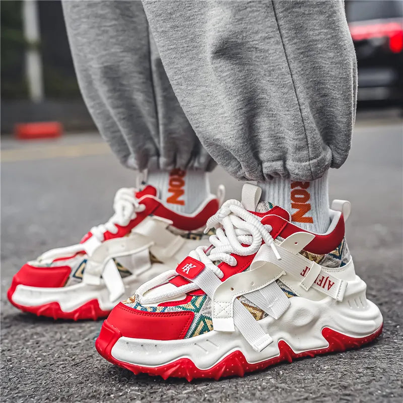 2024 New High Top Casual Sneakers Men Streetwear Fashion Shoes  Korean style Designer Sneakers For Men Platform Sports Trainers