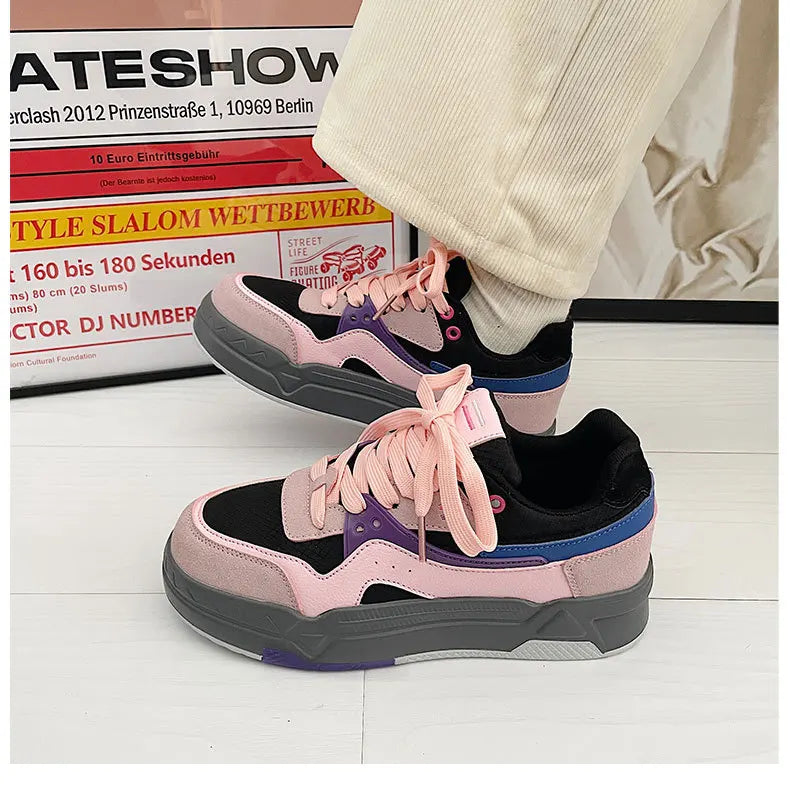 2023 Fashion Summer Women Sneakers All-match Mixed Color Men Running Sports Shoes Platform Rock Casual Ladies Breathable Shoes