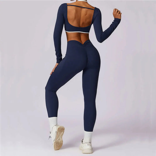 Women Tracksuit Yoga Set 2PCS Sport Suit Gym
