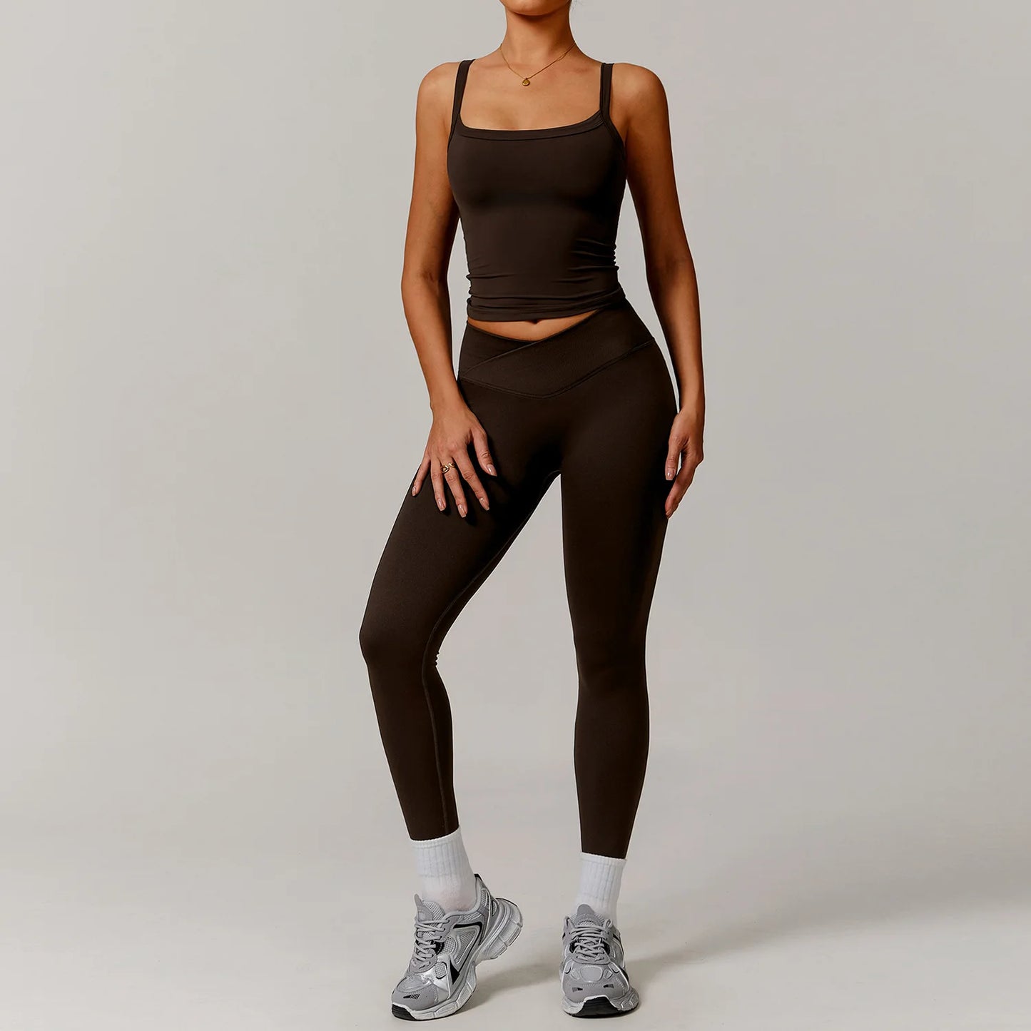 2 Pieces Yoga Suit Sports Set Women Athletic Wear Gym