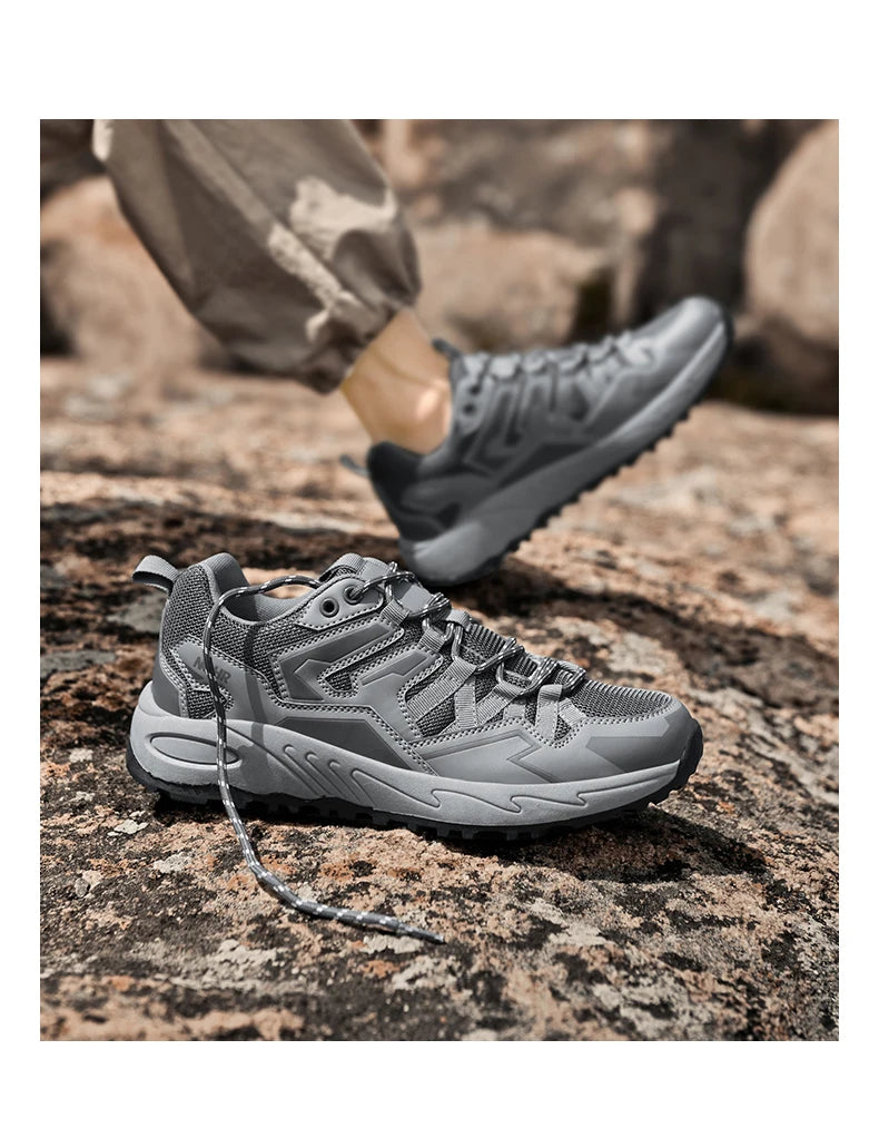 HIGH Quality Outdoor Shoes for Men Anti-slip Wear-resistant Casual Sneakers Mens Hiking Trekking Walking Sports Shoes Size 39-47