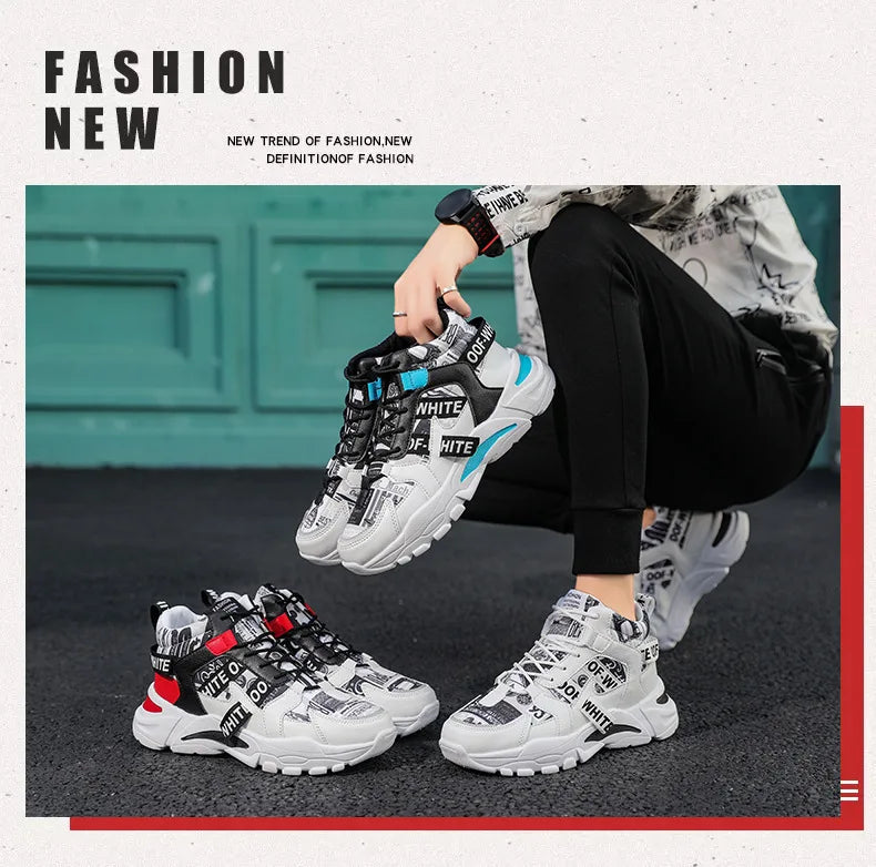 Fashion Platform Men Sport Shoes Casual Sneakers Couple Outdoor Breathable Lightweight  Running Shoes Women Tennis Shoes