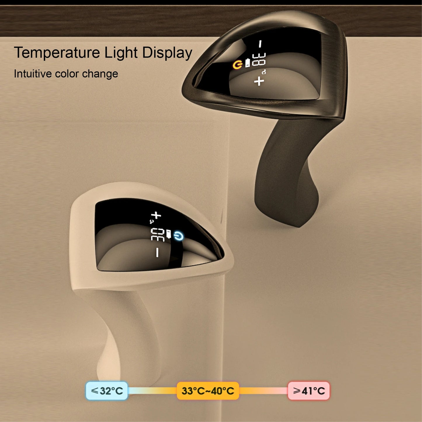 Luxury intelligent brass bathroom faucet with simple design LED digital display Touch control Cold & Hot dual control basin Tap