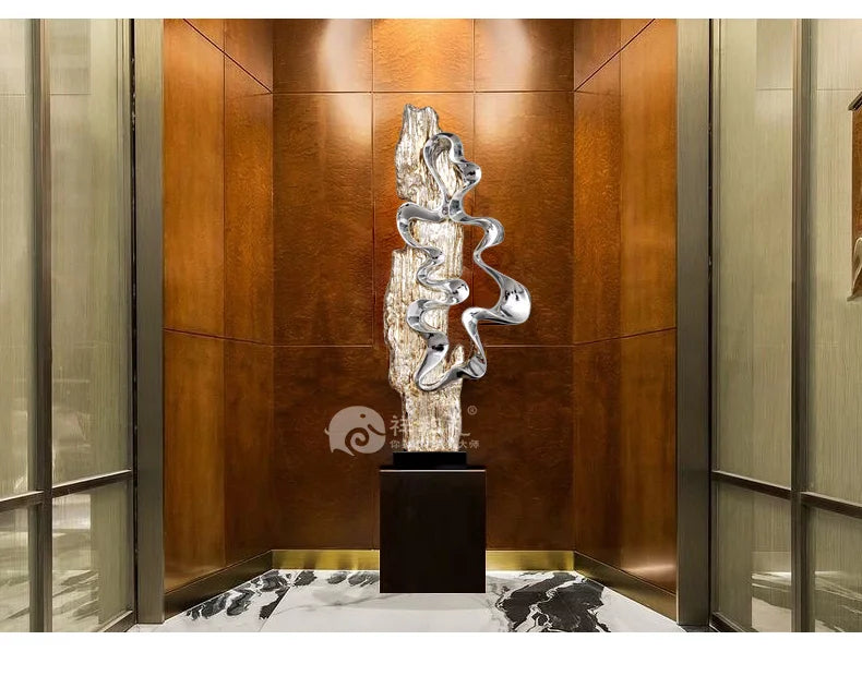 Entrance Decoration Hotel Lobby Villa Soft Furnishings Floor Sculpture Large Abstract Crafts