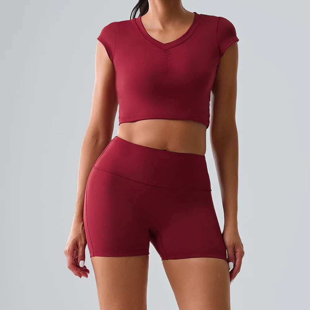 Sexy Women's Feeling Naked Training Set Gym Yoga 2 Pieces