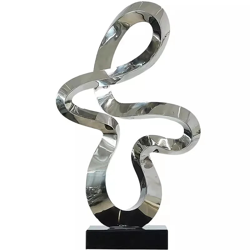 Hotel lobby stainless steel sculpture crafts model room living room large floor porch decorative art decoration