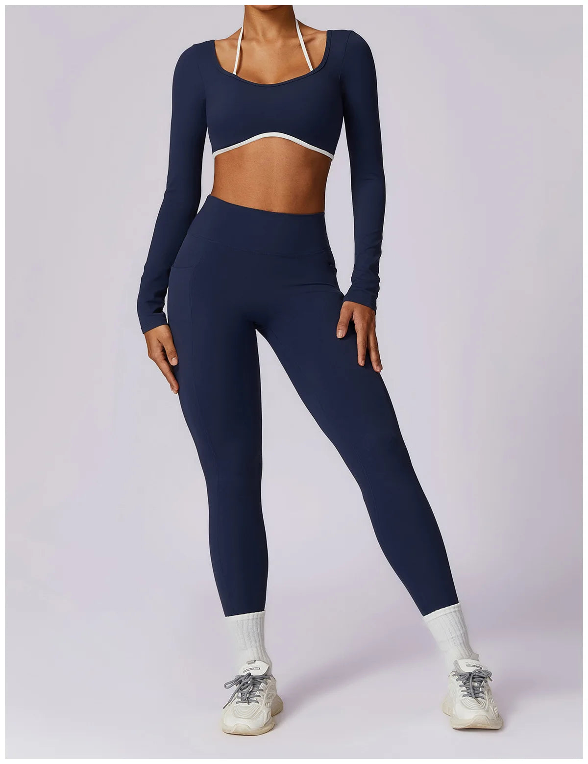 2Pcs Gym Set Women Workout Backless Yoga Suit