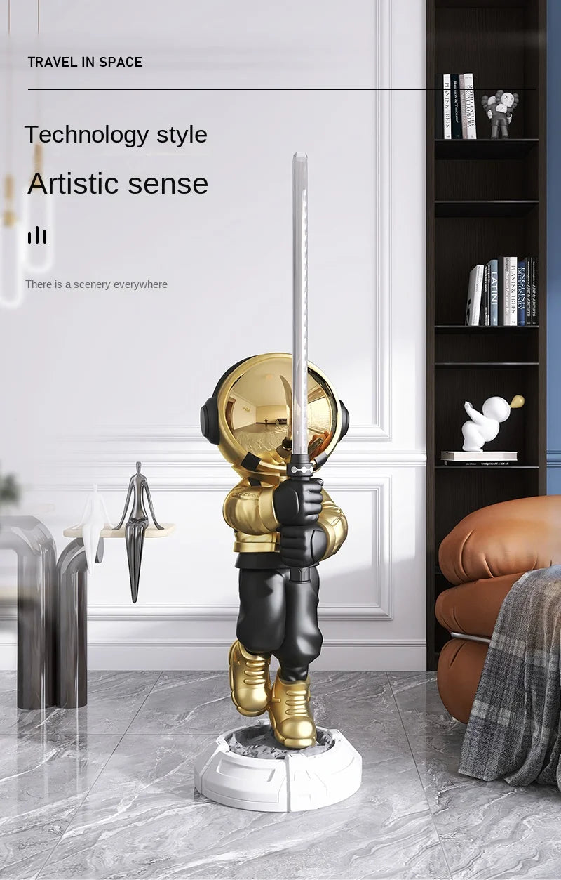 Home Decor Lightsaber Astronaut Statue Living Room Decoration Large Figure Figurine Room Decoration Home Accessoires Sculpture