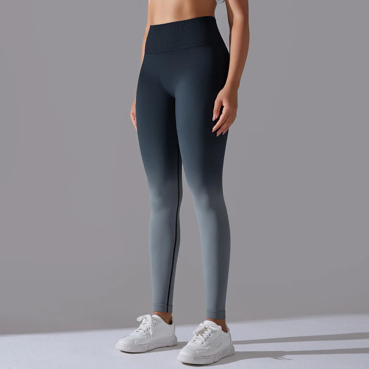 Gradient Colour Elastic Gym Leggings