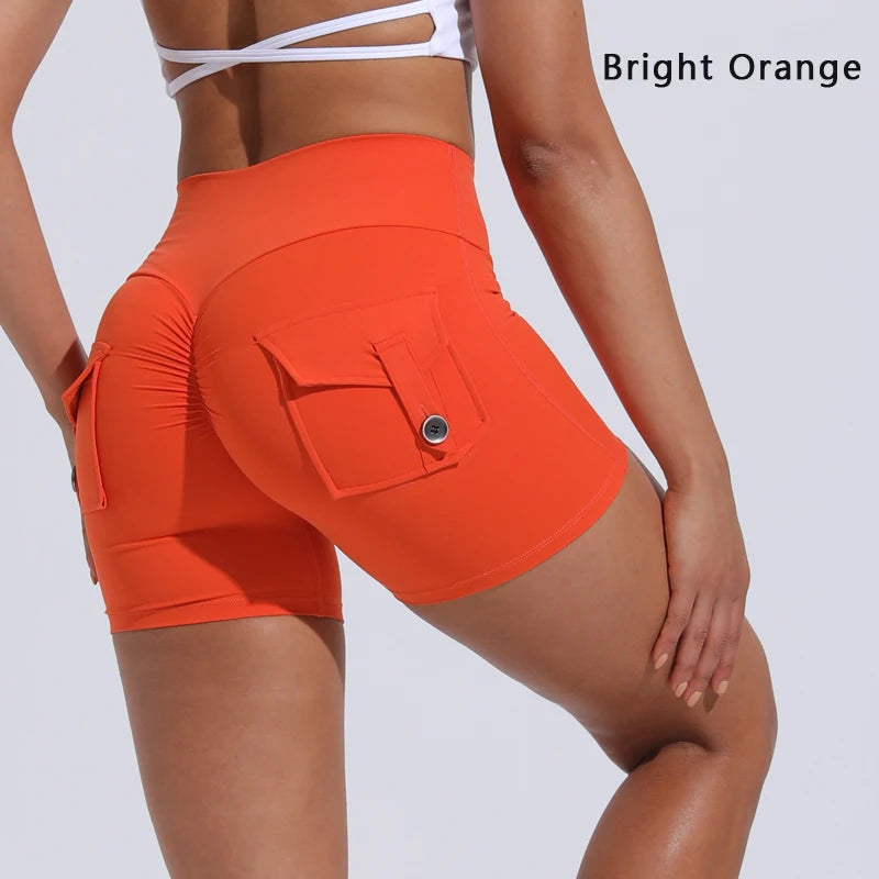 DIAS FIT JOY Tight Women's Shorts Pocket high waist lifting buttocks quick drying yoga shorts