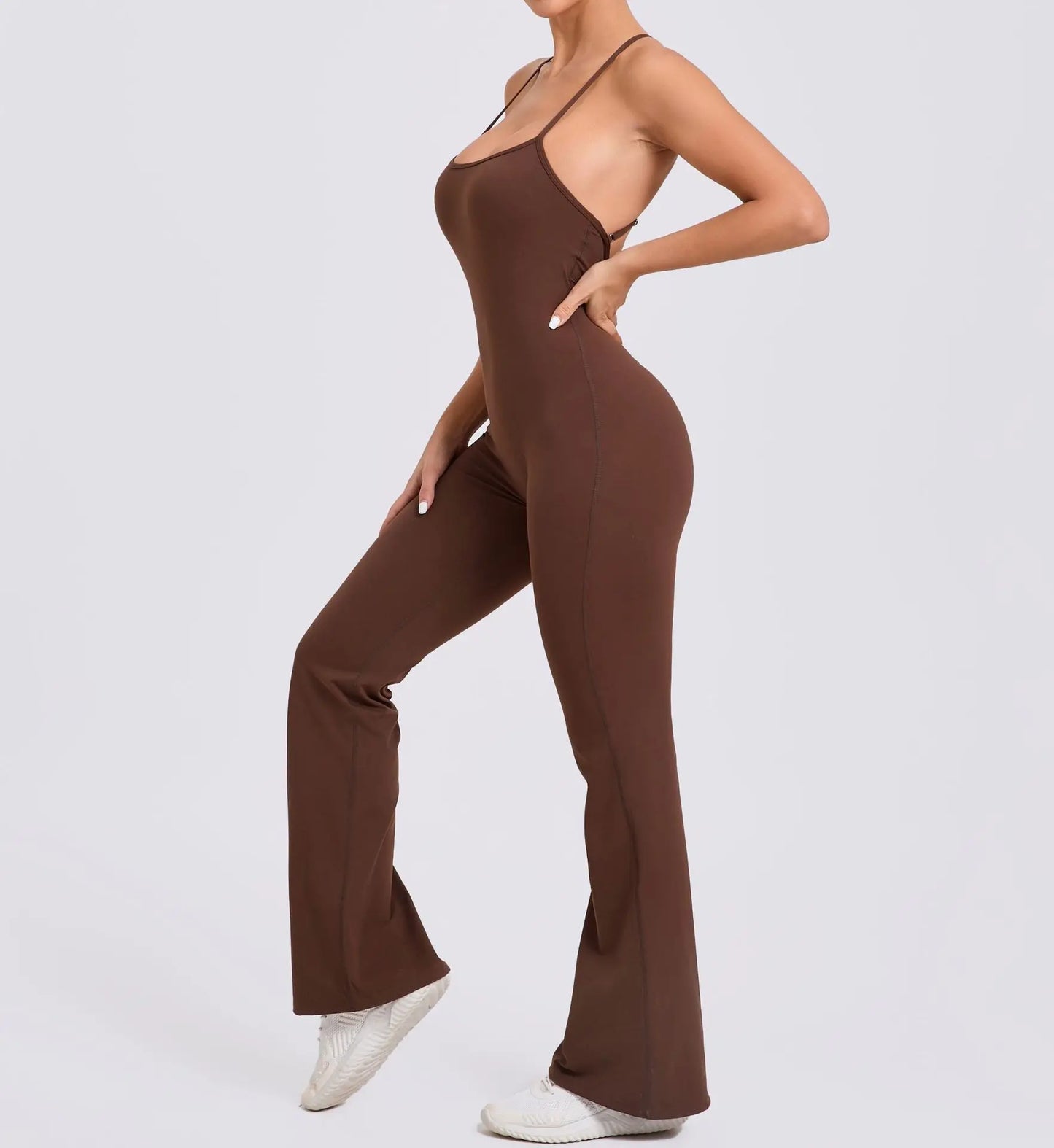 Sexy Back V Jumpsuit Gym Set Yoga Suit Sportswear Women