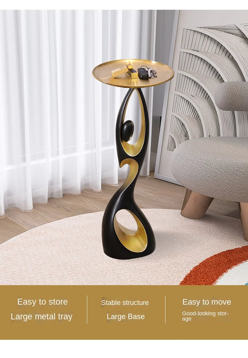 Creative Home Decor Art Abstract Sofa Side Table Light Luxury Living Room Porch Decoration Corner Table Designer Furniture