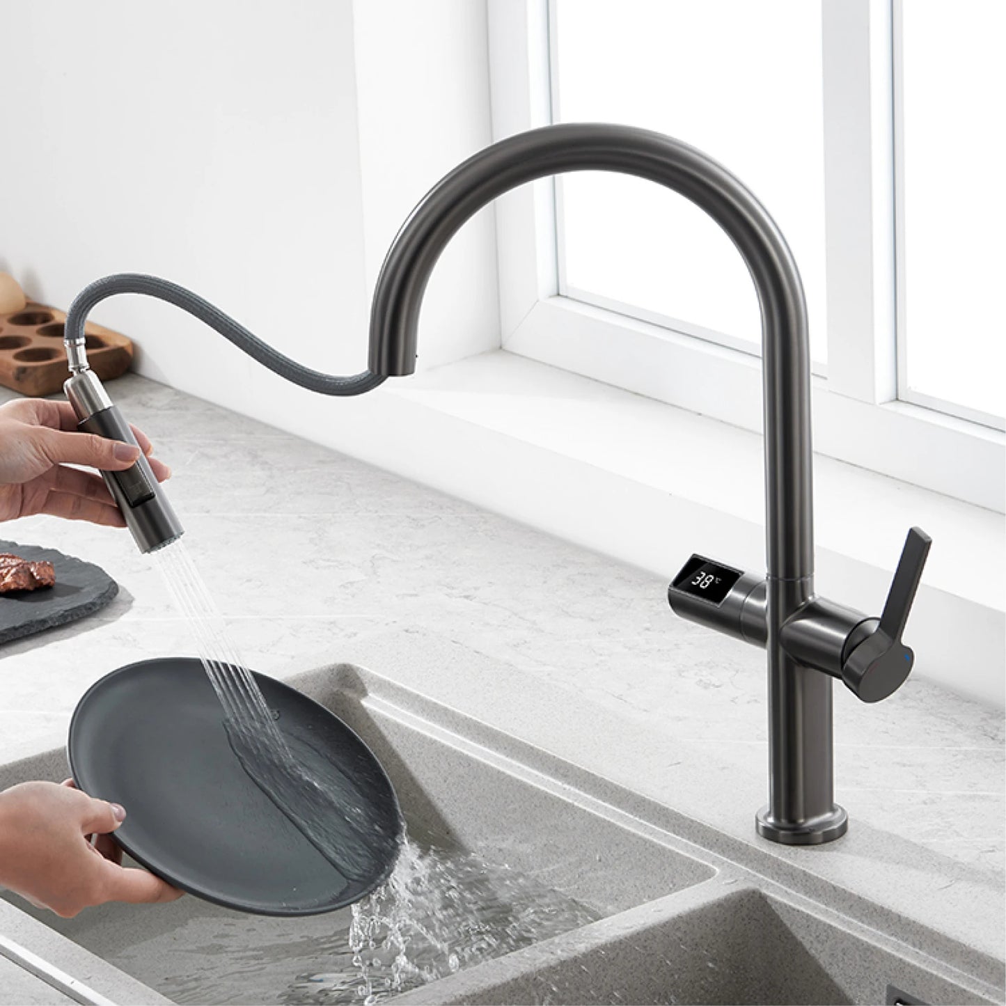 Digital Display Kitchen Faucet