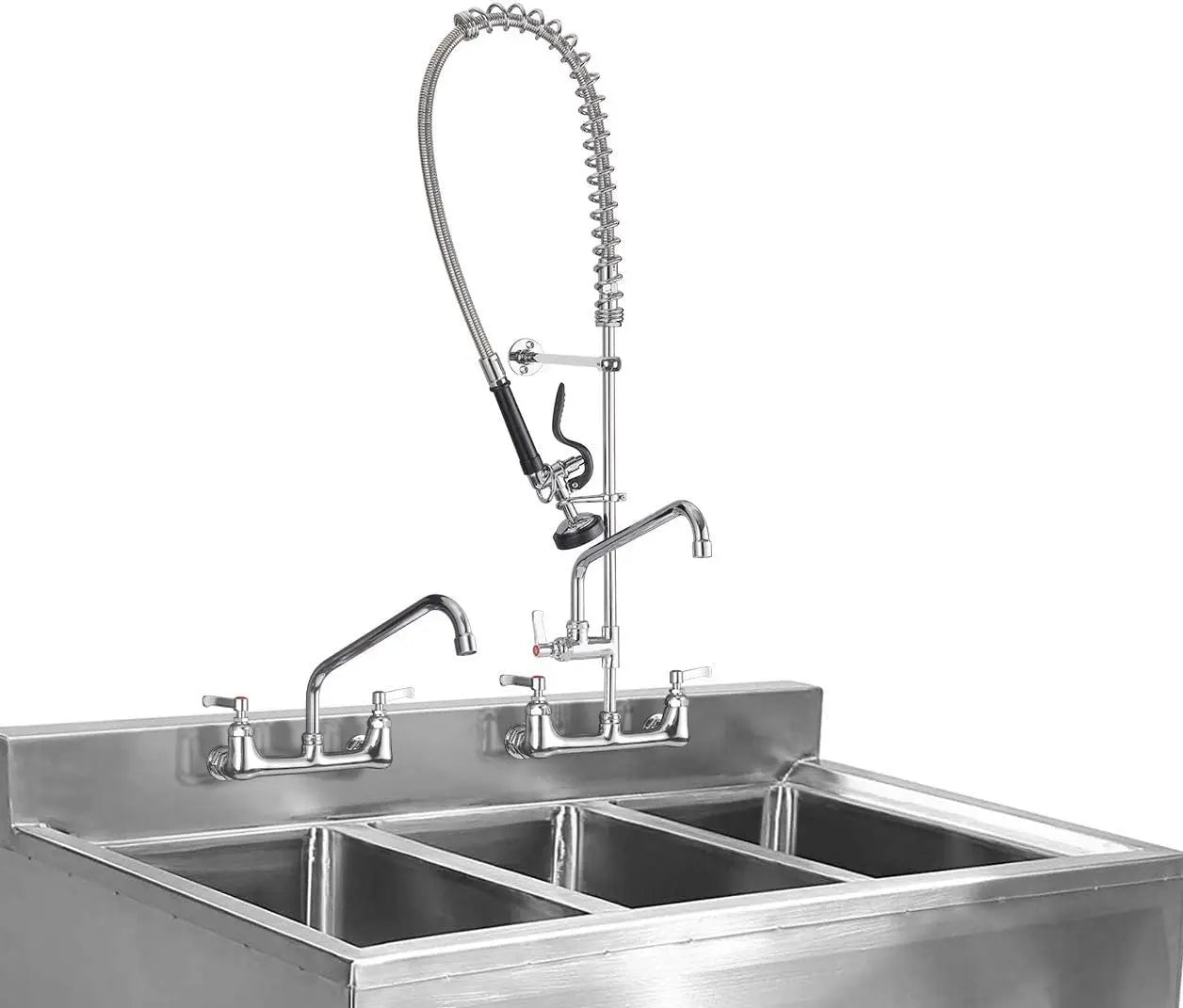 Industrial Kitchen Faucet with Pull Down Sprayer