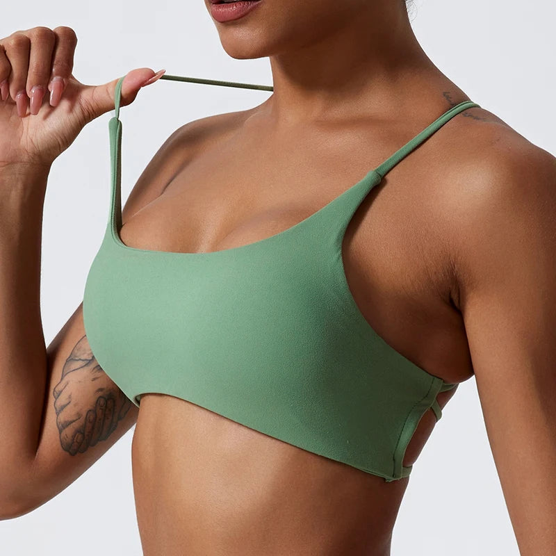 Super Soft Fabric Back Cross Sports Bra
