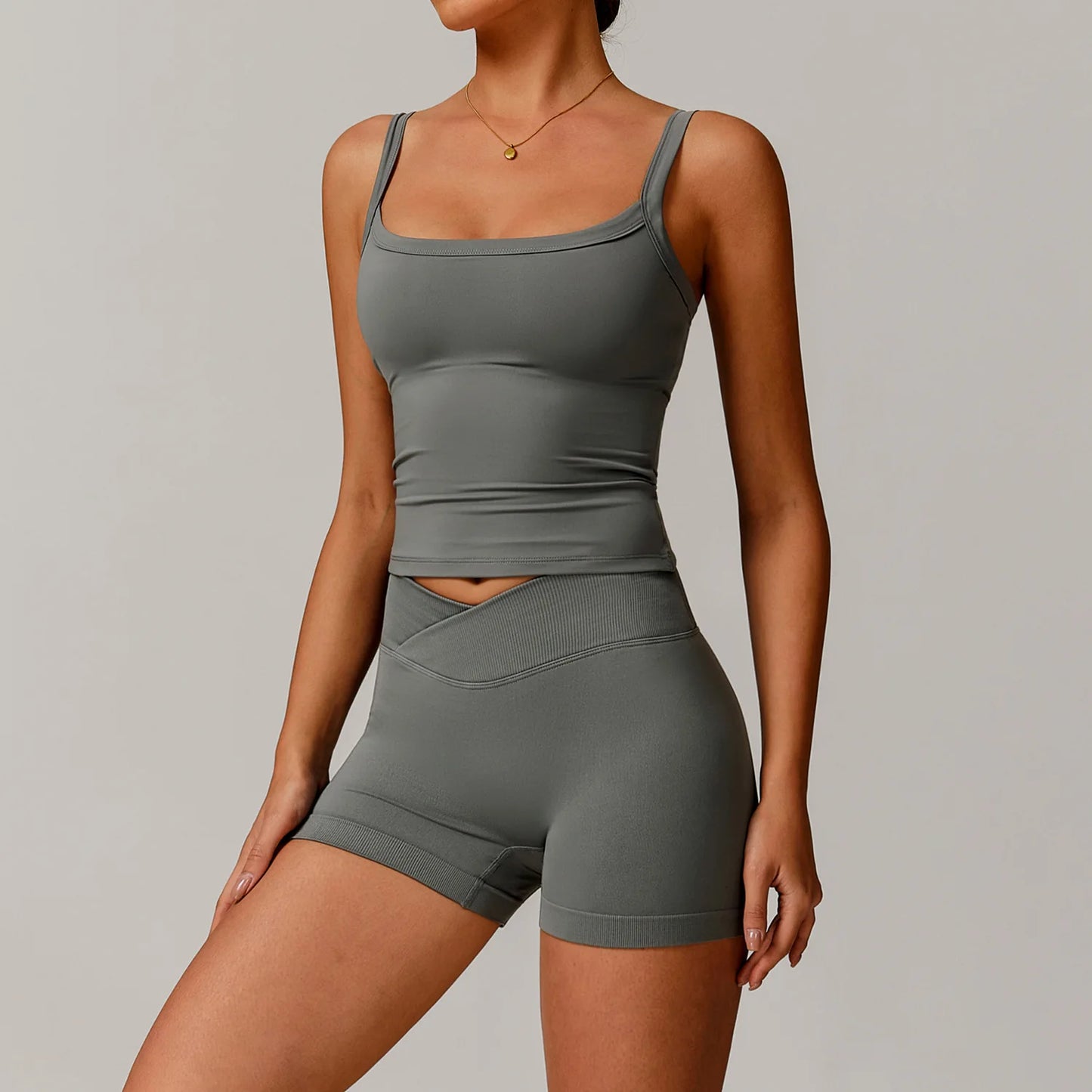 2 Pieces Yoga Suit Sports Set Women Athletic Wear Gym