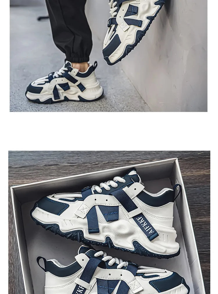 Trend Green Men's Thick Bottom Casual Sneakers Designer High Top Trainers Men Fashion Platform Shoes Breathable Chunky Sneakers