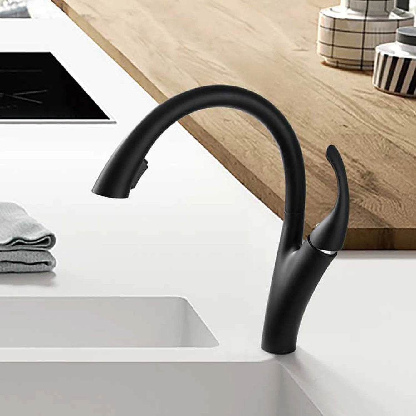 Kitchen faucet cold and hot dual function