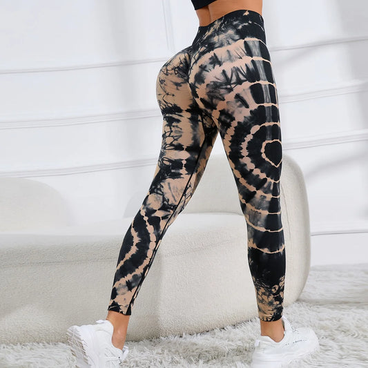 Women Print Seamless Pants Leopard High Waist