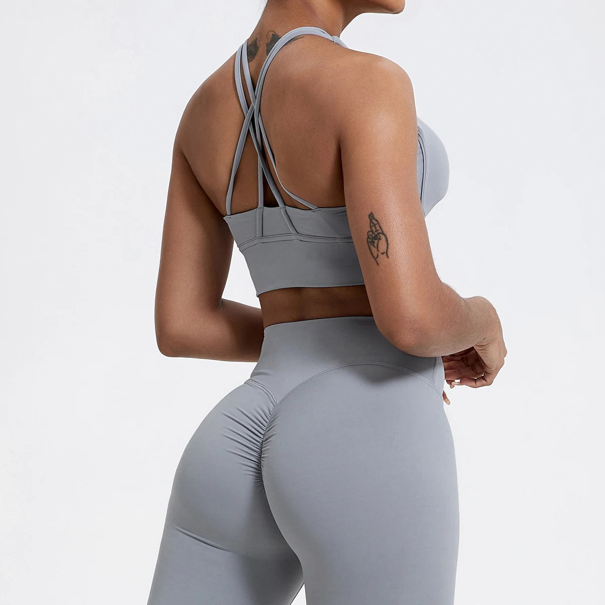 Push up Sports Bra Gym Top Women Yoga Clothing Cross Back Yoga Bra Women Running Fitness Crop Top Shockproof Workout Brassiere
