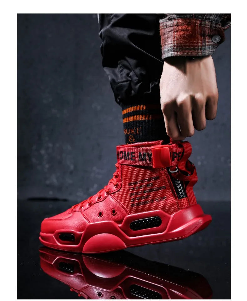 Brand Mens Casual Sneakers High-tops Sneakers Trendy Boys Basketball Sports Tennis Shoes Outdoor Off-road Shoes Couple Sneakers