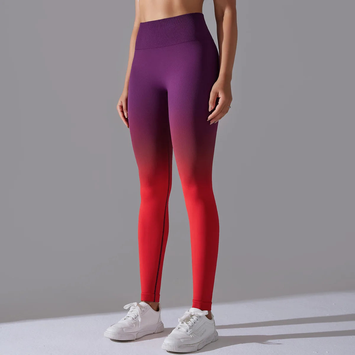 Gradient Colour Elastic Gym Leggings