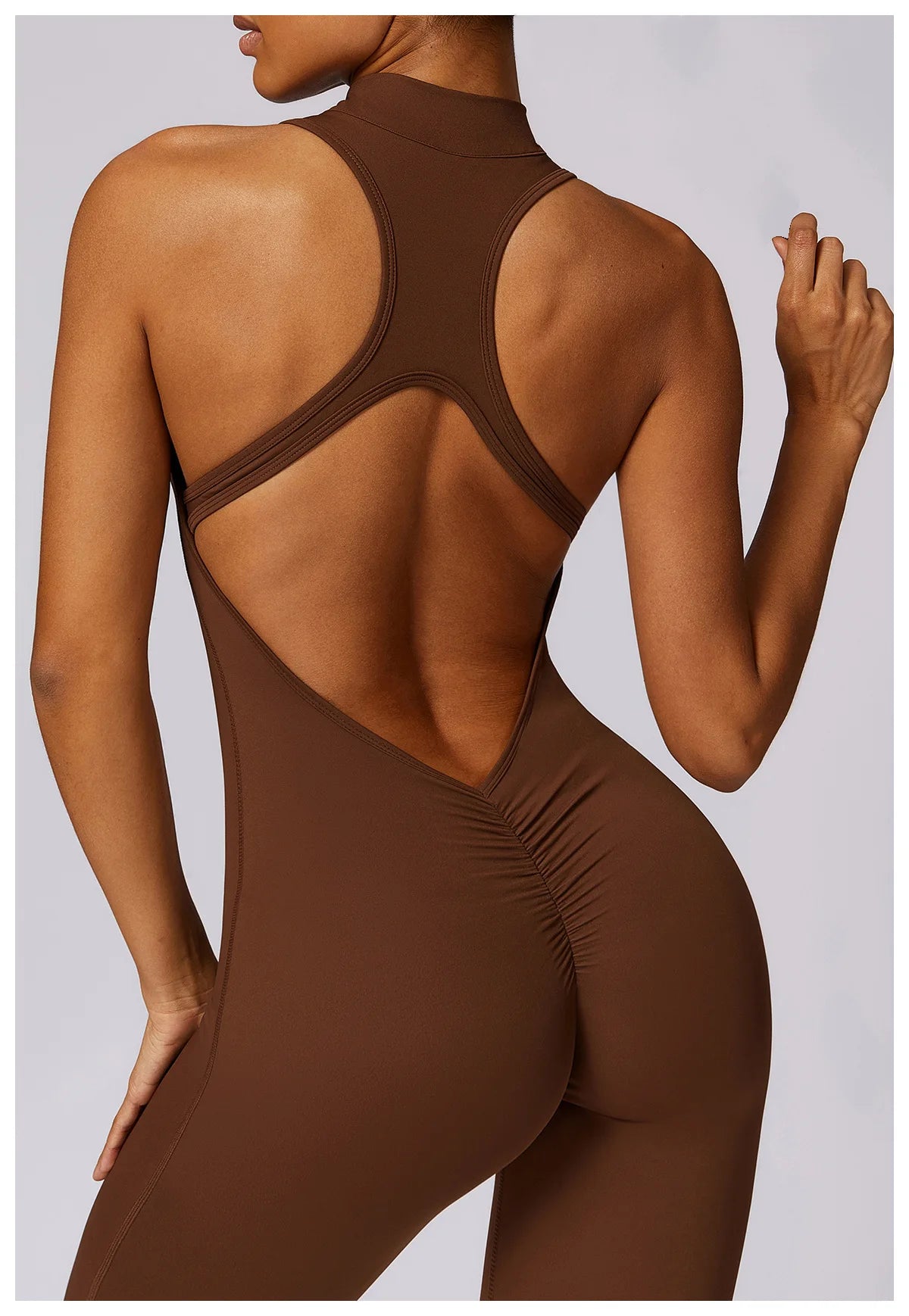 Zipper Yoga Jumpsuit Fitness Sports
