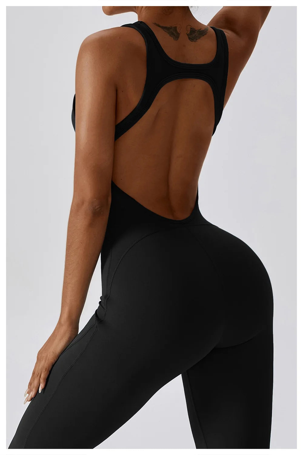 Solid Yoga Jumpsuit One Piece Outfit Fitness Bodysuit Workout Clothes