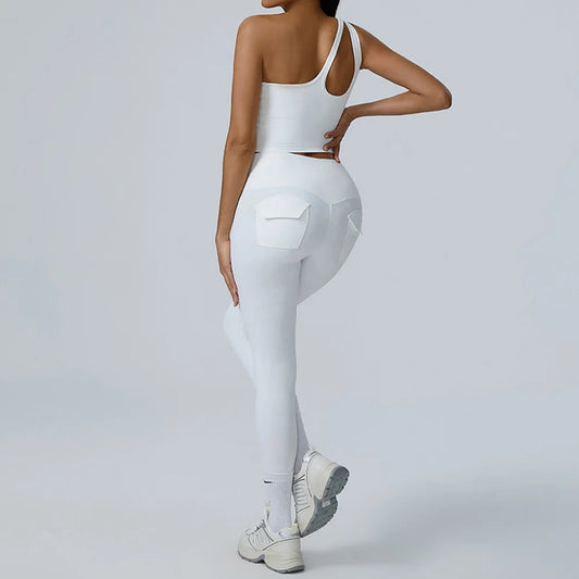 2PCS Seamless Yoga Women Sexy Set Athletic Wear