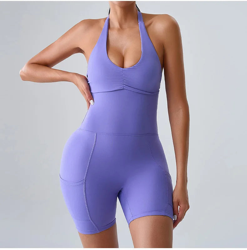 Fitness Sports Bodysuit Women Yoga Suit Jumpsuits
