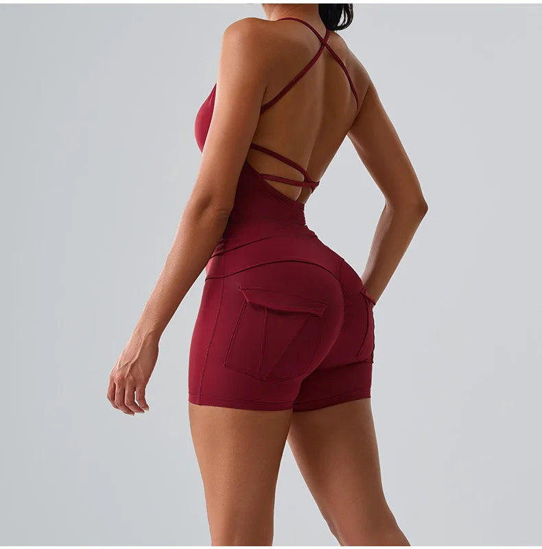Sexy Women's Feeling Naked Training Set Gym Yoga 2 Pieces