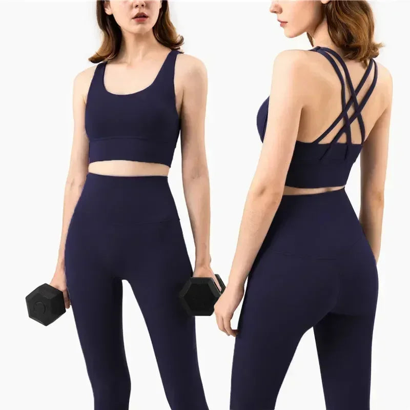 Sportswear Yoga Set Leggings and Tops Fitness