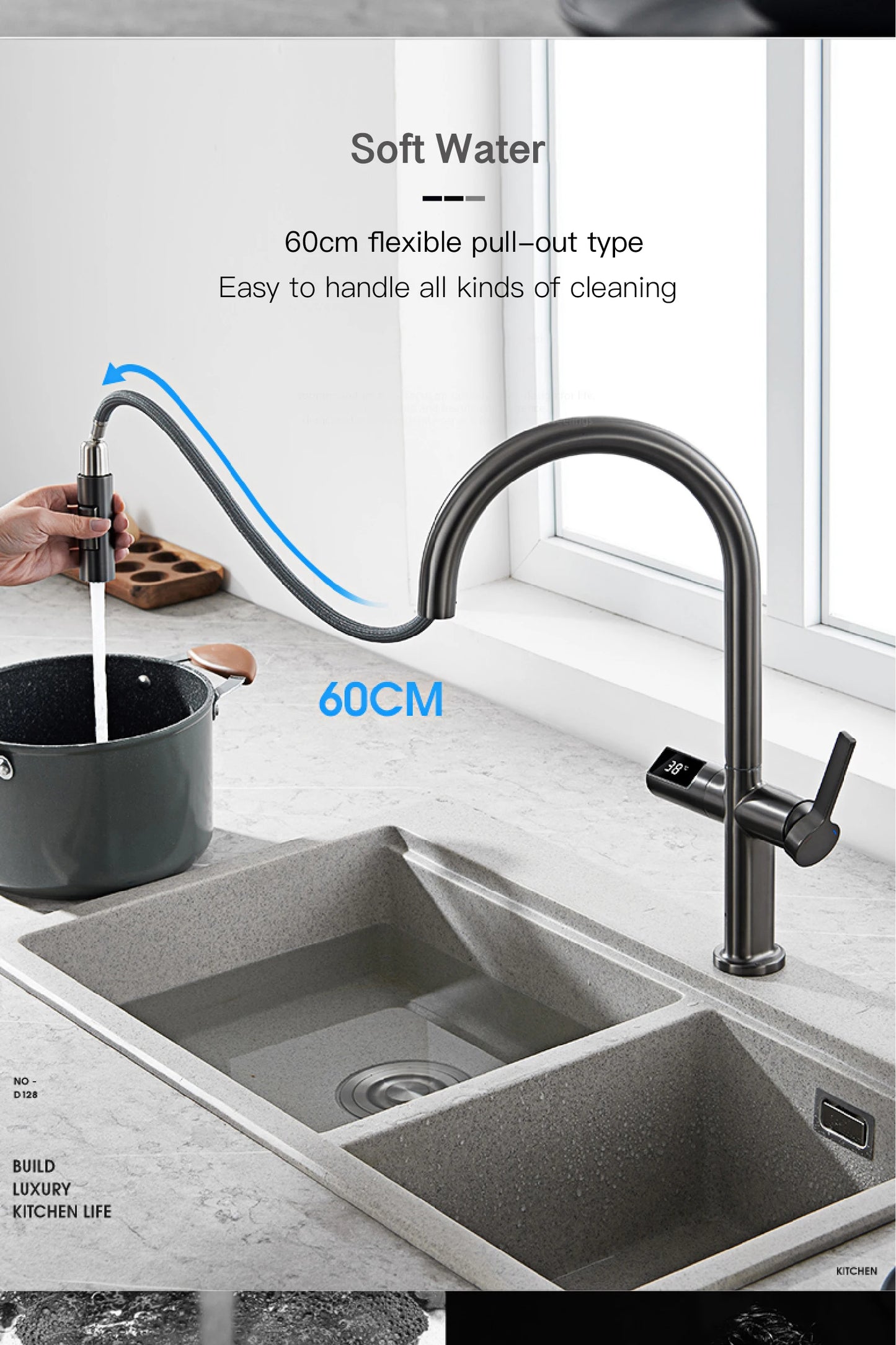 Digital Display Kitchen Faucet