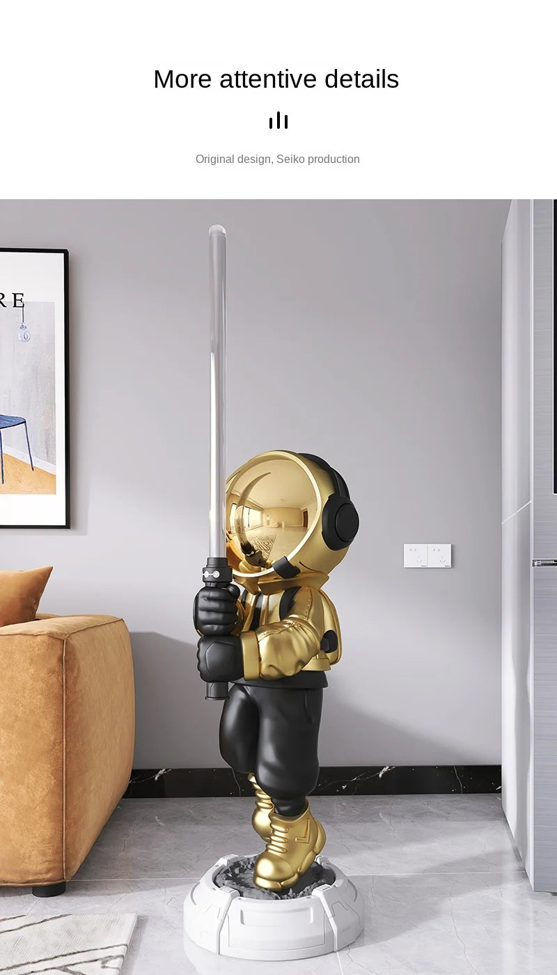 Home Decor Lightsaber Astronaut Statue Living Room Decoration Large Figure Figurine Room Decoration Home Accessoires Sculpture