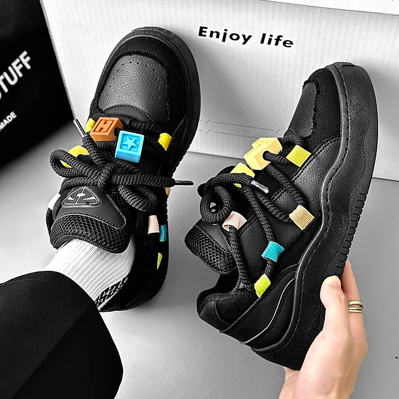 Outdoor Youth Tide Bread Shoes Male Board Class Footwear Autumn Casual Shoes for Men Comfortable  Anti Slip Sneakers Man Fashion