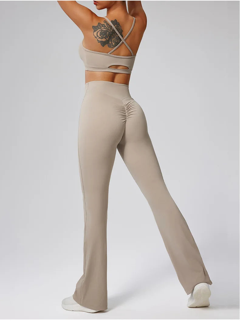 Women Tracksuit 2PCS Yoga Set Workout Clothes
