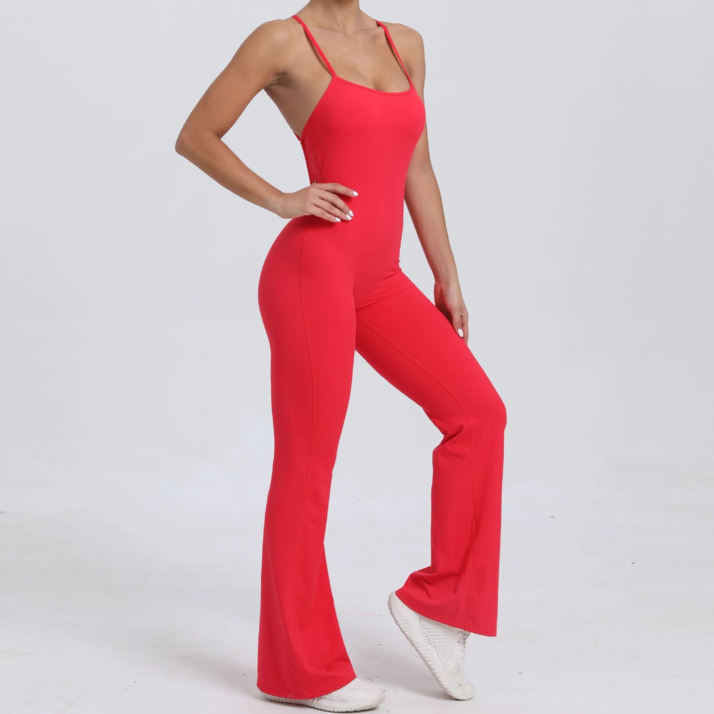 Sexy Back V Jumpsuit Gym Set Yoga Suit Sportswear Women