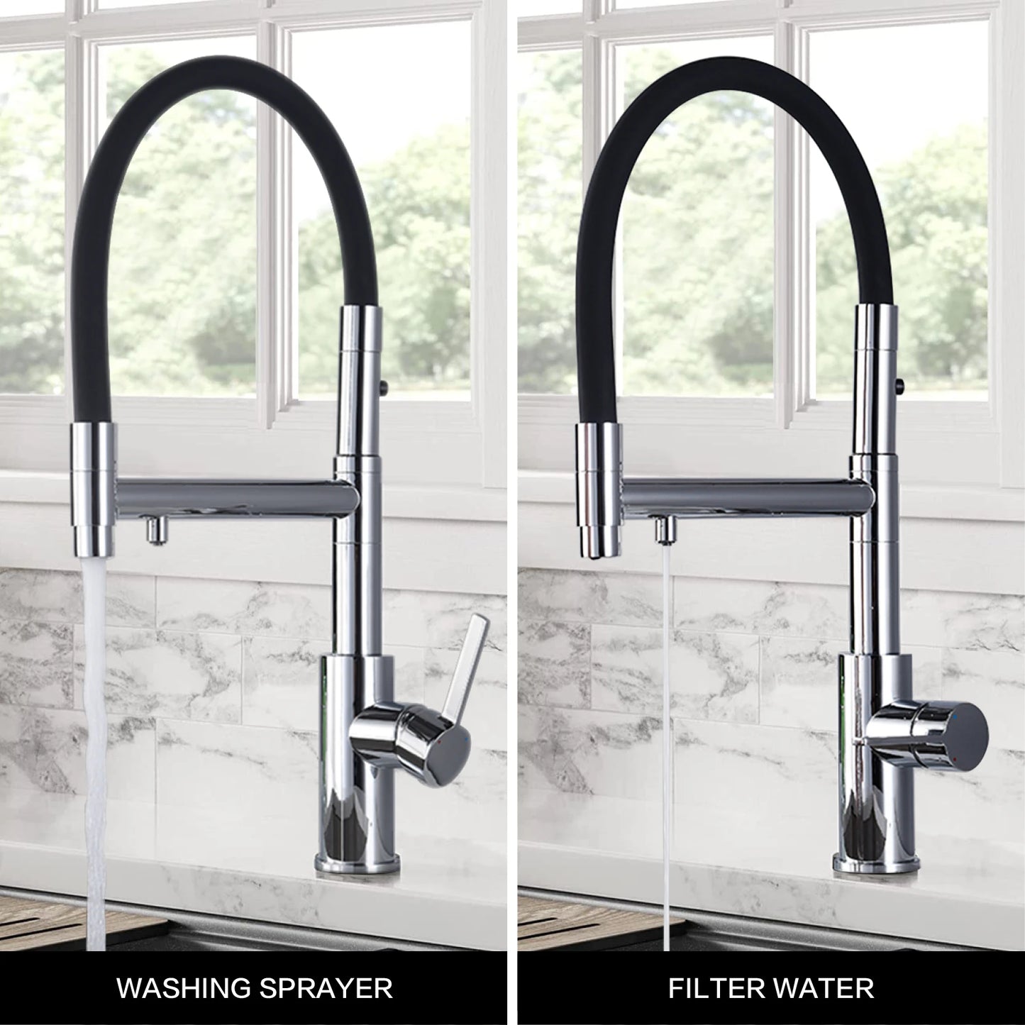 Pull Out Dual Control Faucet