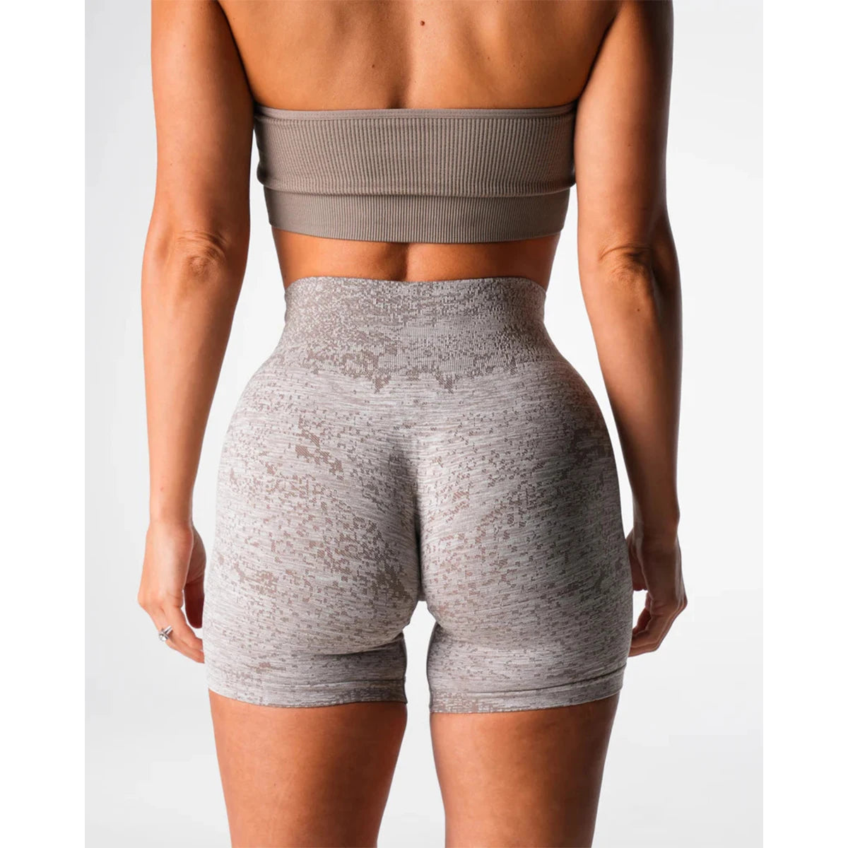 TKITK Digital Seamless Shorts Women Soft Workout Tights Fitness Outfits Spandex Yoga short Gym Wear Digital Seamless