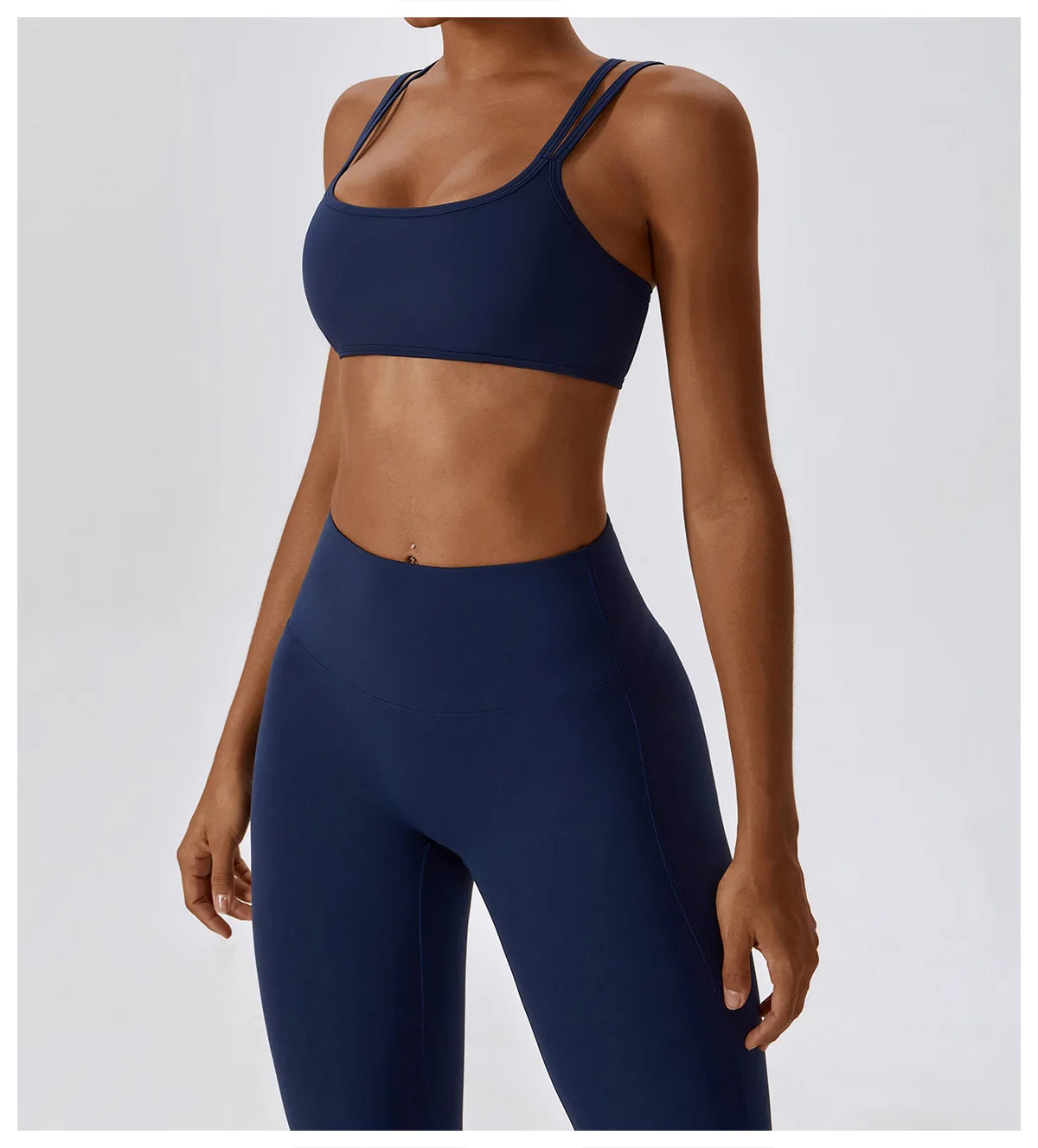 Athletic Wear High Waist Leggings And Top Two Piece Set Seamless Gym