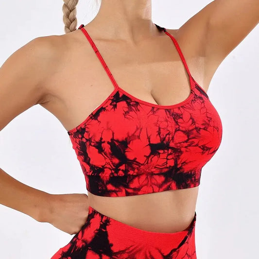 Tie Dyed Seamless Suspender Vest