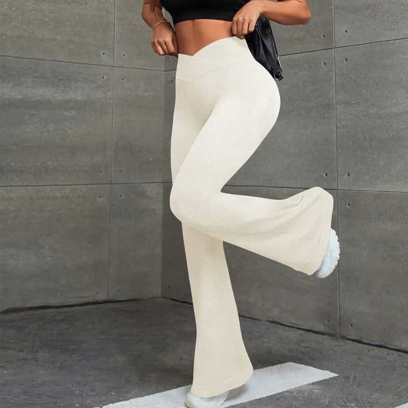 Flared Pants Cross Waist