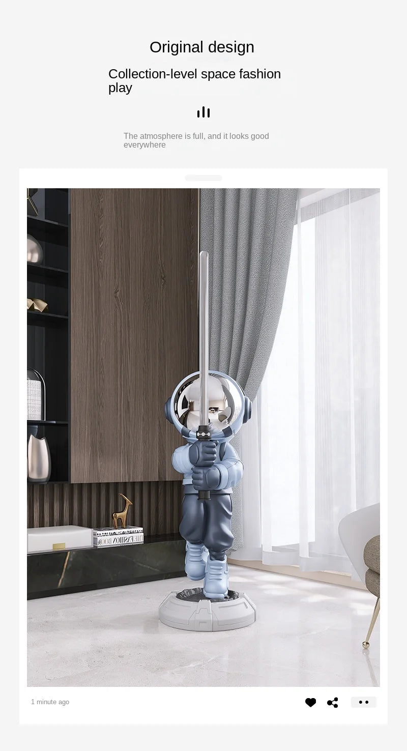 Home Decor Lightsaber Astronaut Statue Living Room Decoration Large Figure Figurine Room Decoration Home Accessoires Sculpture