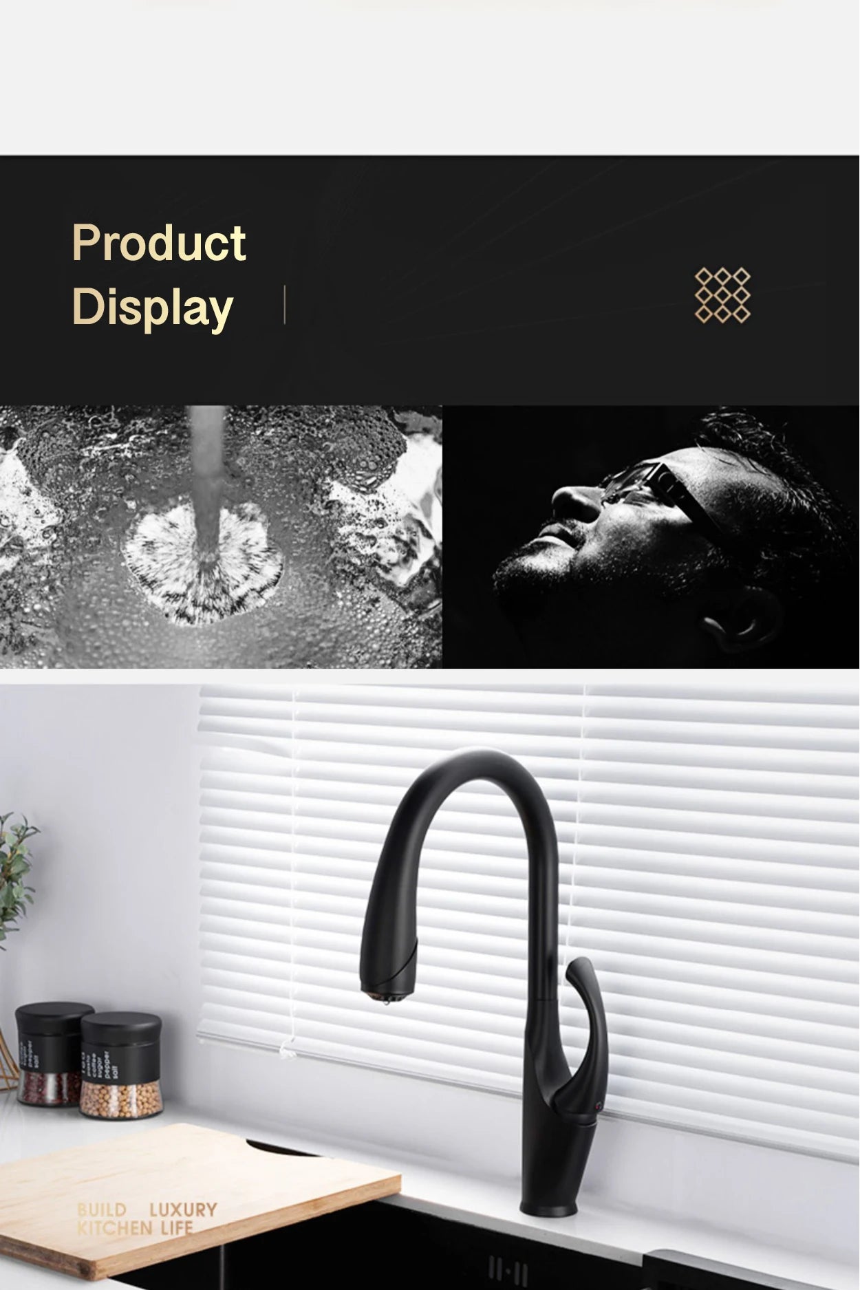 Touch kitchen faucet