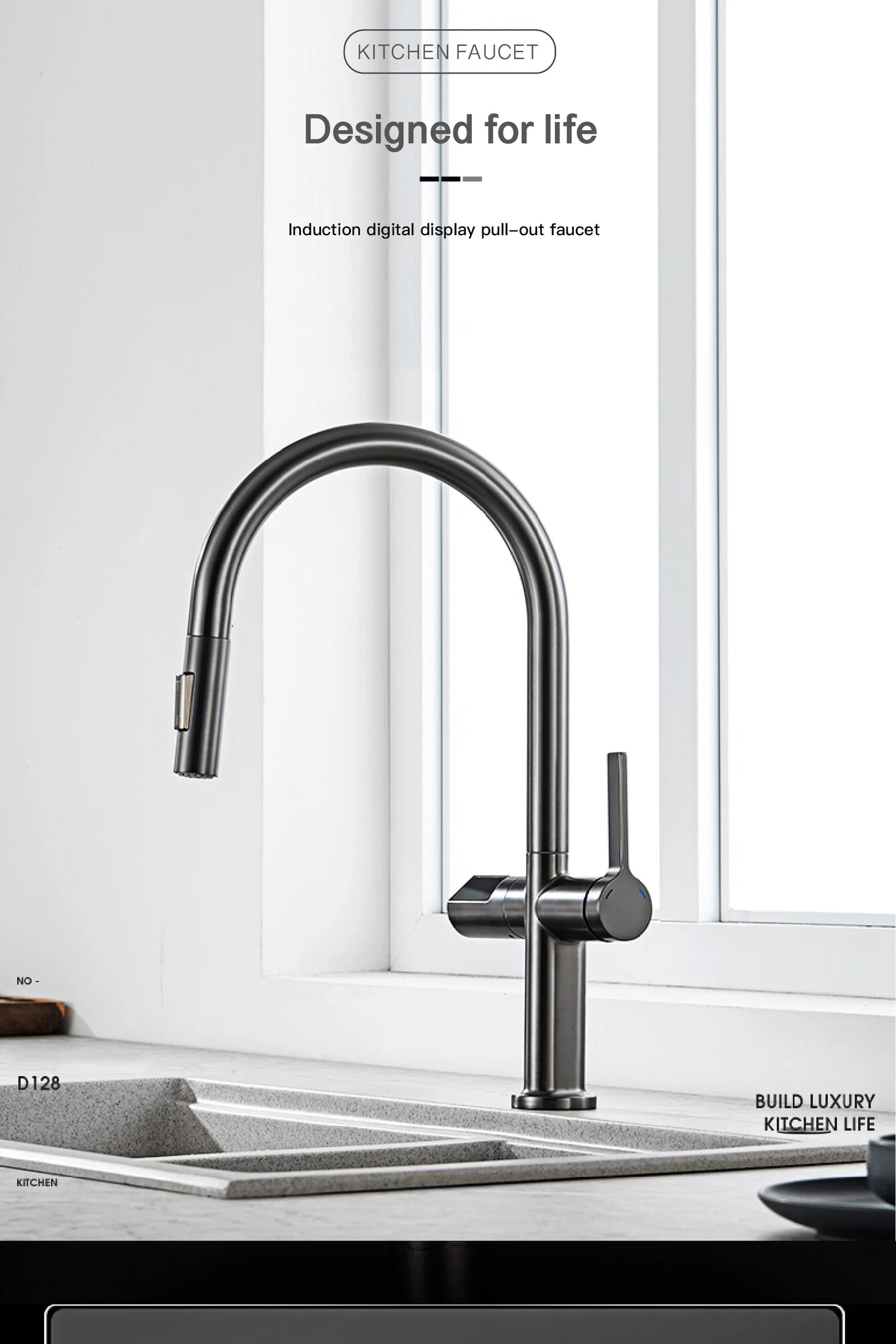 Digital Display Kitchen Faucet