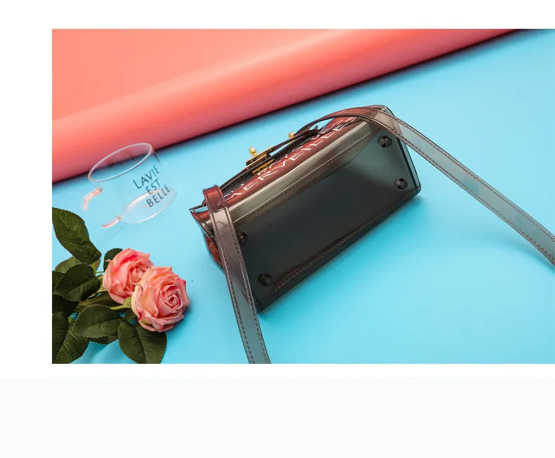 Transparent Bag Girl New Korean Messenger Bag Handbag Jelly Shoulder Bag Women's Summer Transparent Bag